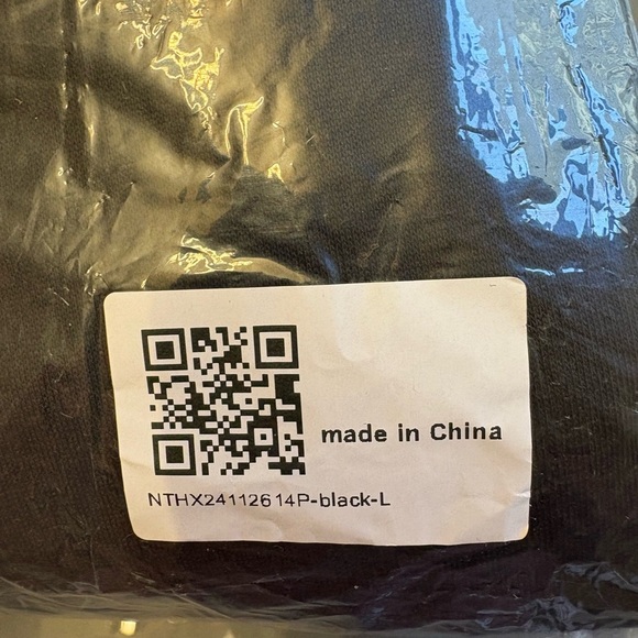 NWT MEL Women's mock-neck Black high leg wide leg Sweatsuit Set women's Large - Picture 15 of 15